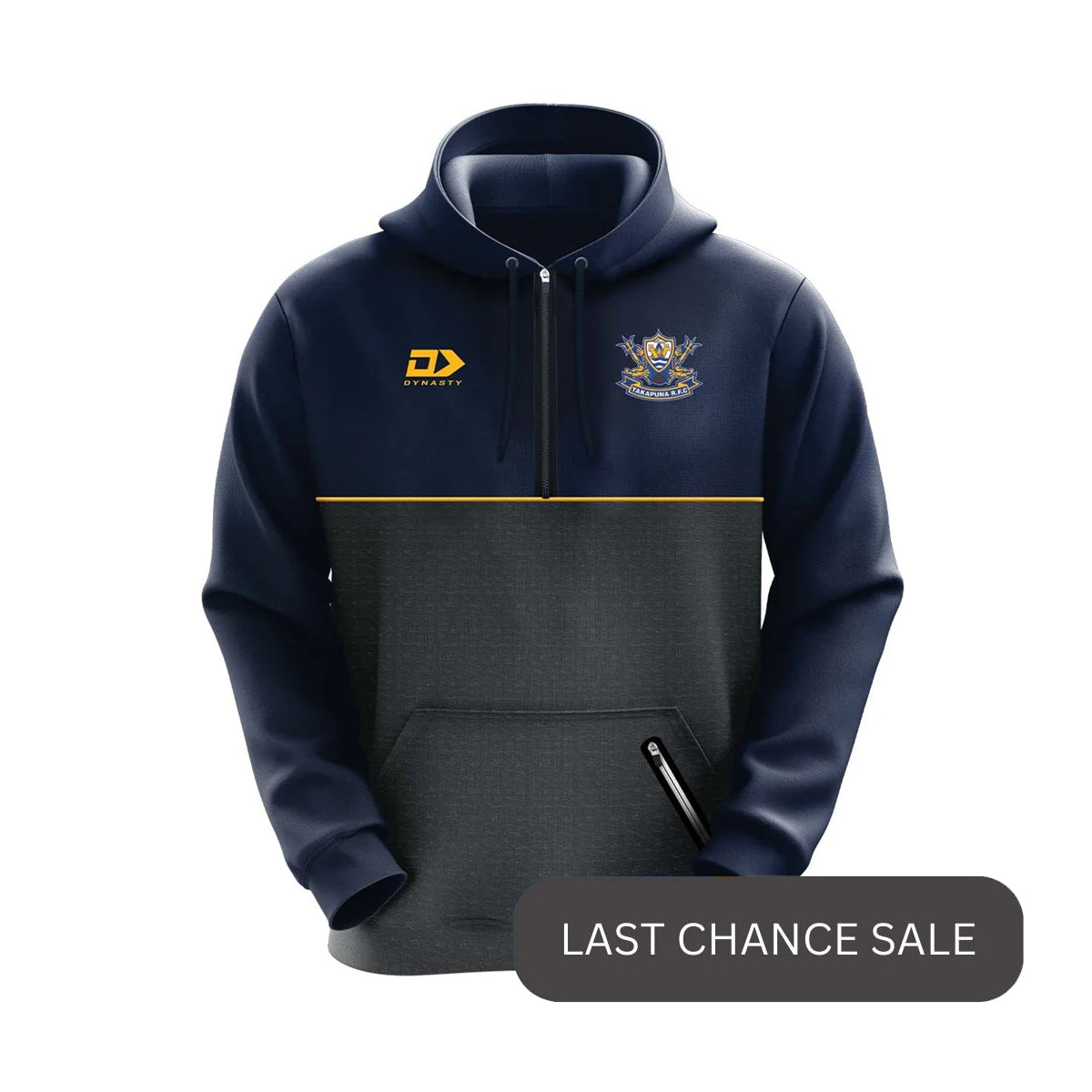 Takapuna Rugby Mens 1/4 Zip Hoodie