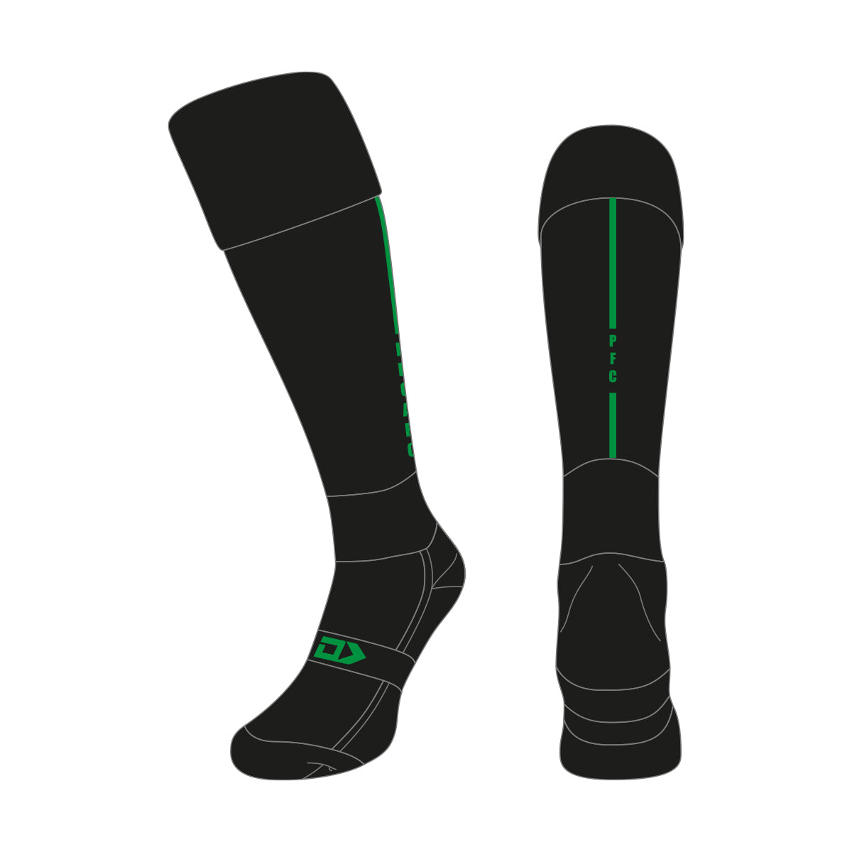 PFC Turnover Sock - BLK