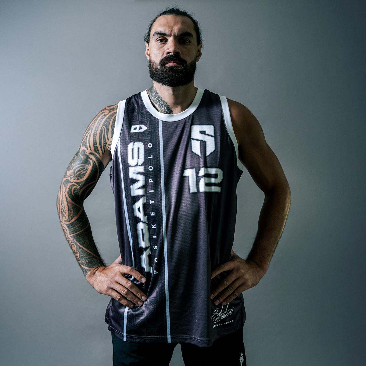 Steven Adams x Dynasty Junior Basketball Singlet - Grey