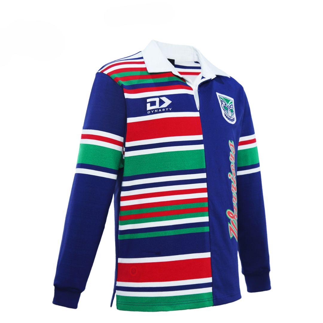 2024 New Zealand Warriors Junior Long Sleeve Traditional Polo-RIGHT