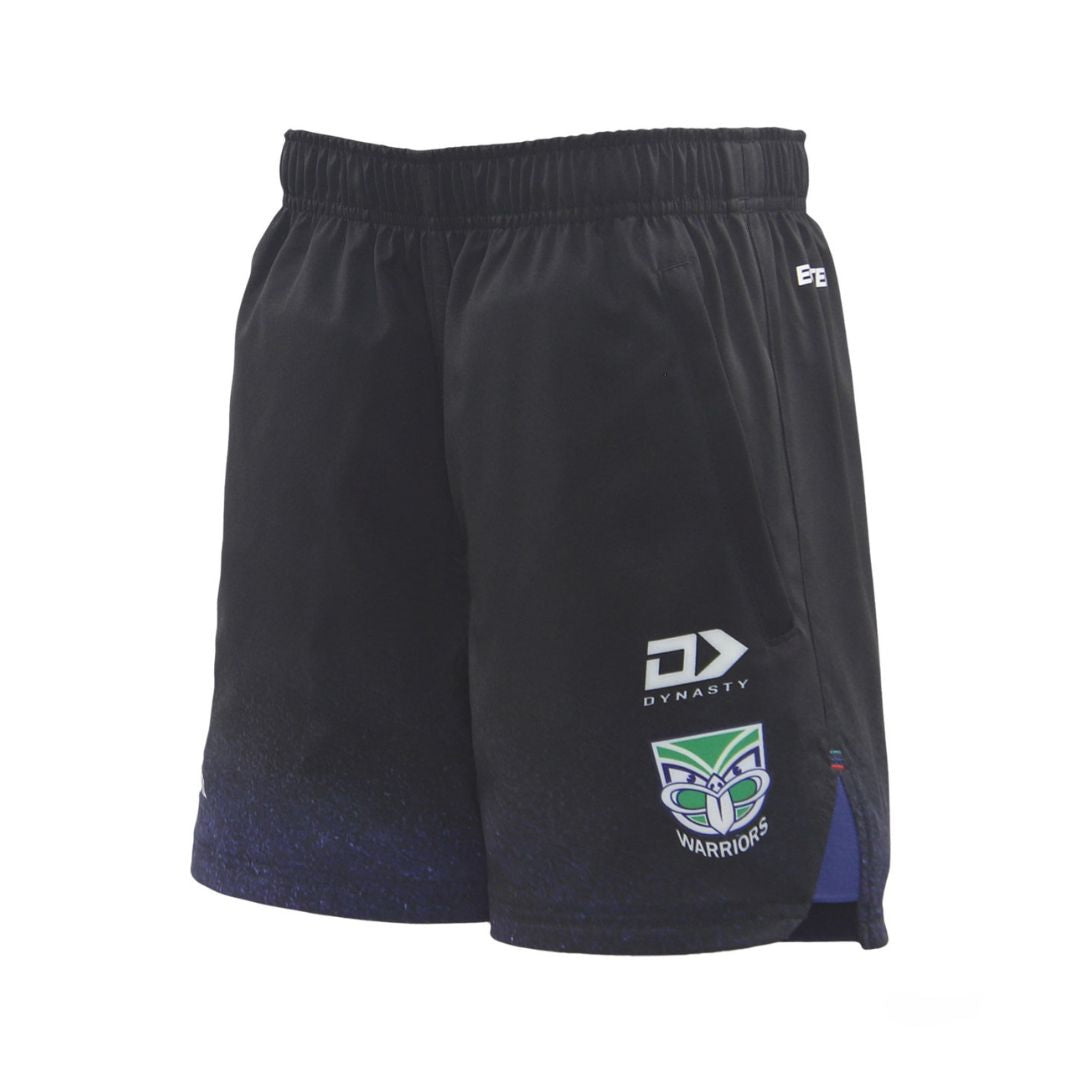 2025 New Zealand Warriors Juniors Black Gym Shorts