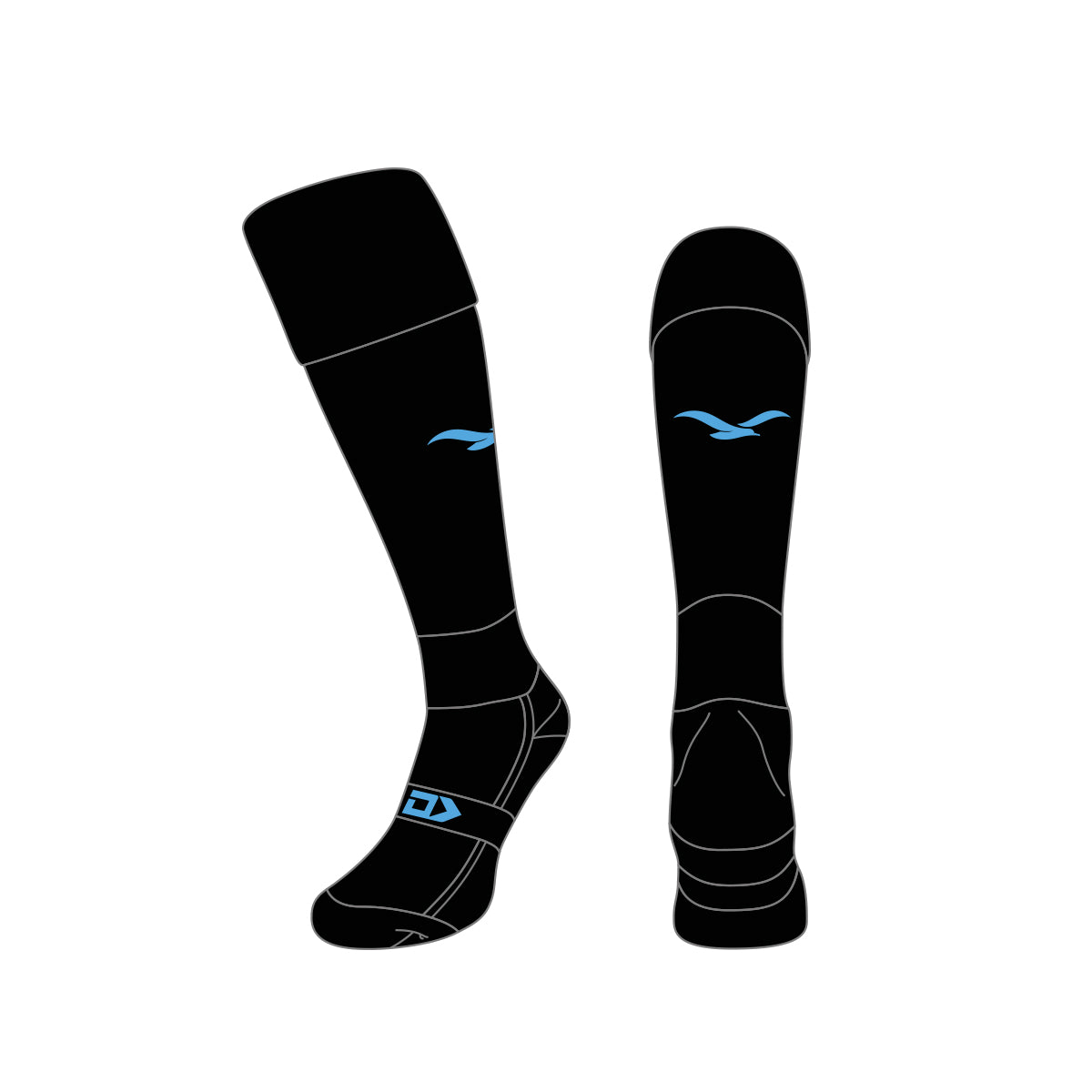 DCRFC Turnover Sock - BLK