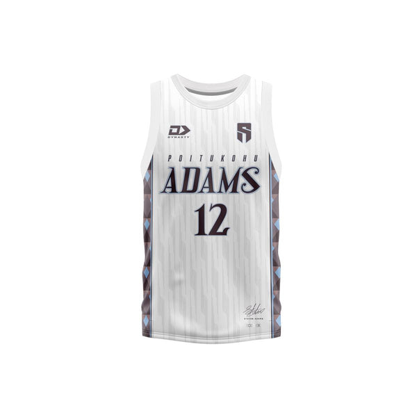 Steven Adams x Dynasty Junior Basketball Singlet - White