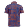 2025 Lakapi Samoa Button Up Shirt - Blue and Red