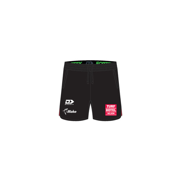 2026 Tasman Mako Rugby Adults Black Gym Short