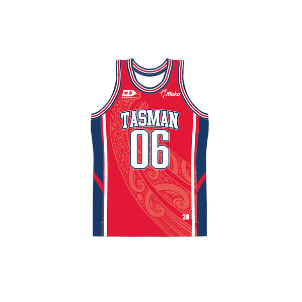 2026 Tasman Mako Adults Basketball Singlet