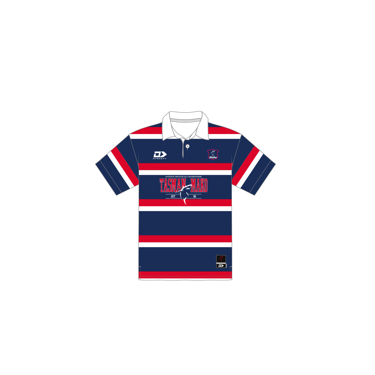 2026 Tasman Mako Rugby Adults Retro Polycotton Jersey