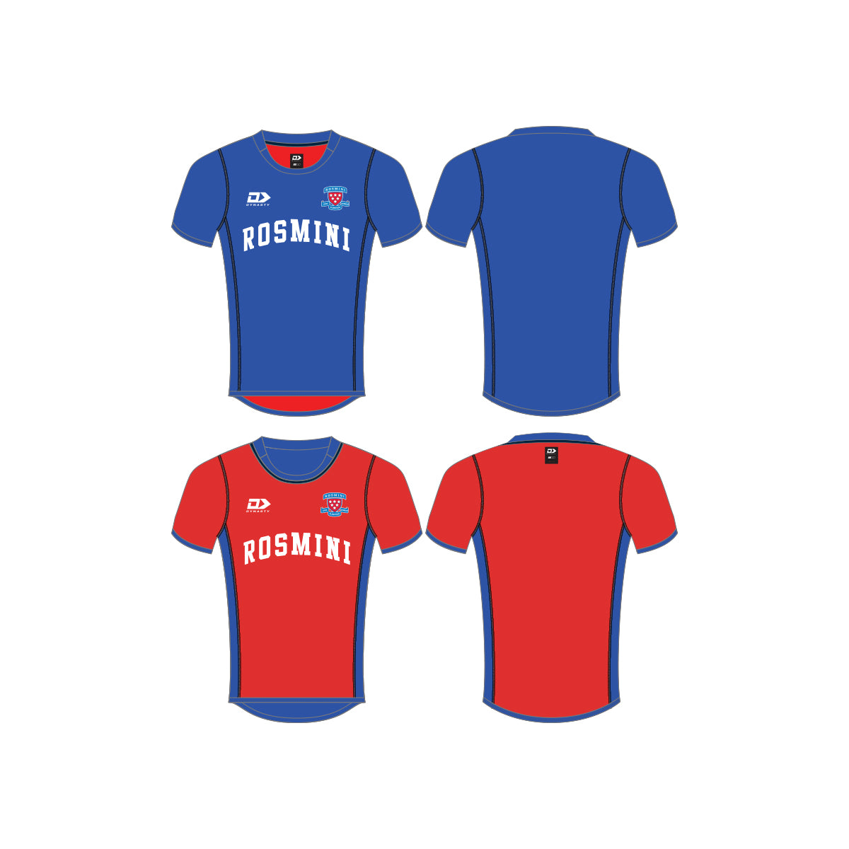 Rosmini College Reversible PE Tee - Red Liston