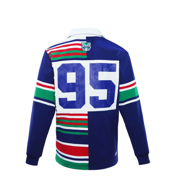 2024 New Zealand Warriors Junior Long Sleeve Traditional Polo-BACK