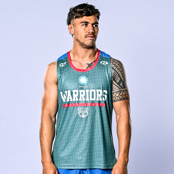 2026 New Zealand Warriors Adults Training Singlet  - Green