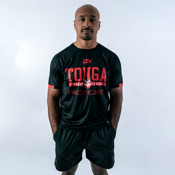 2025 Tonga Rugby League Mens Coaches Tee - black