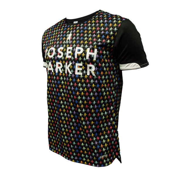 Joseph Parker Black Pattern Tee-RIGHT