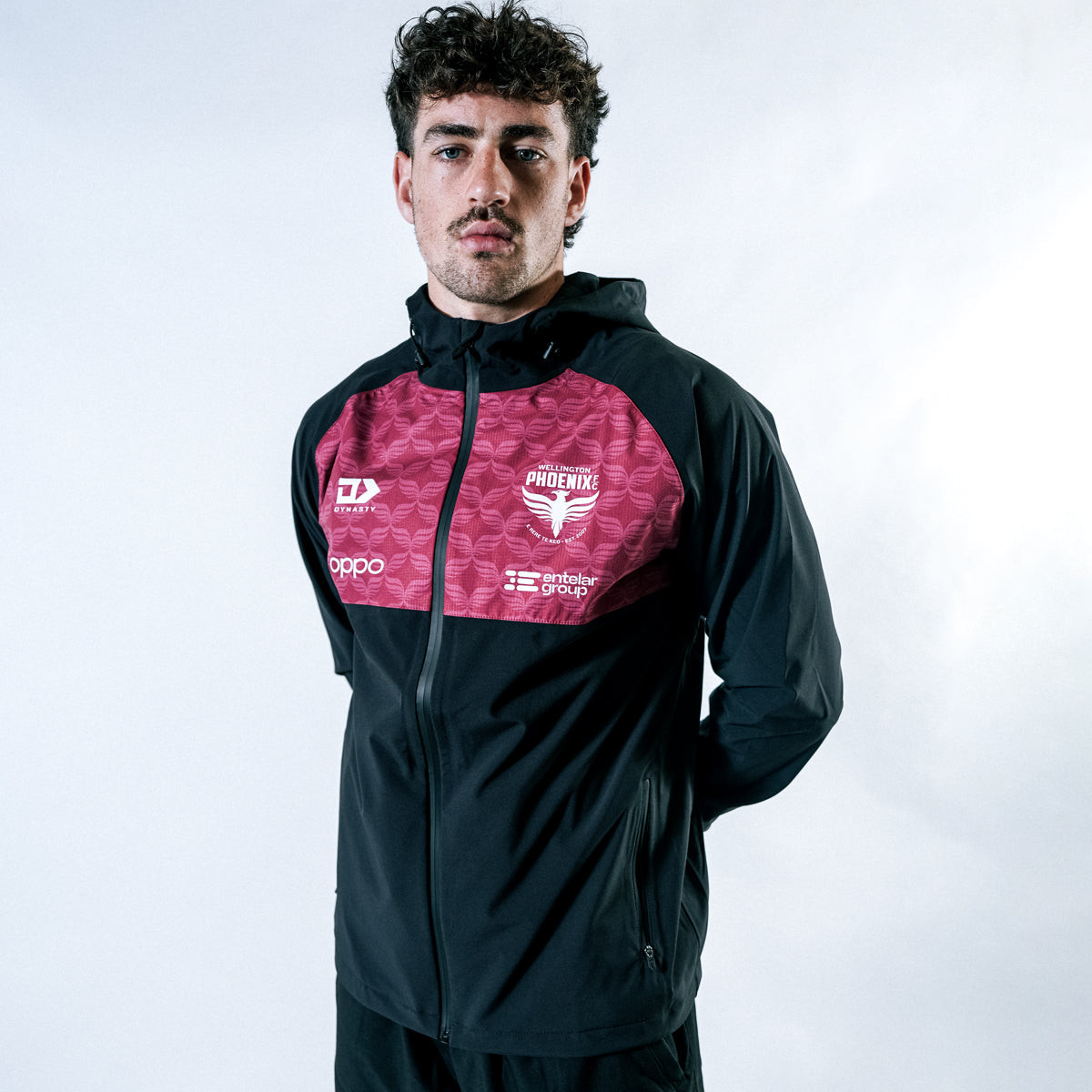 25/26 Wellington Phoenix Mens Wet Weather Jacket - Crimson