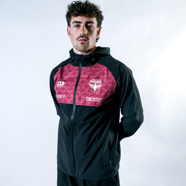 25/26 Wellington Phoenix Mens Wet Weather Jacket - Crimson