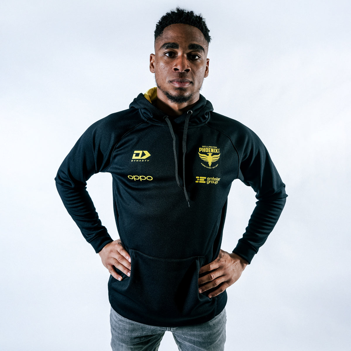 25/26 Wellington Phoenix Mens Pullover Hoodie - Black