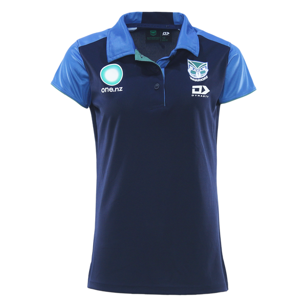 2026 NZ Warriors Ladies Media Polo  - Navy