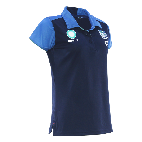 2026 NZ Warriors Ladies Media Polo  - Navy