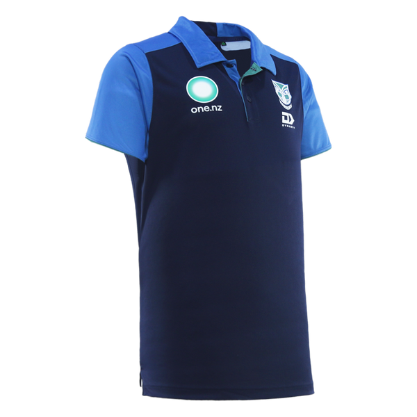 2026 NZ Warriors Mens Media Polo  - Navy