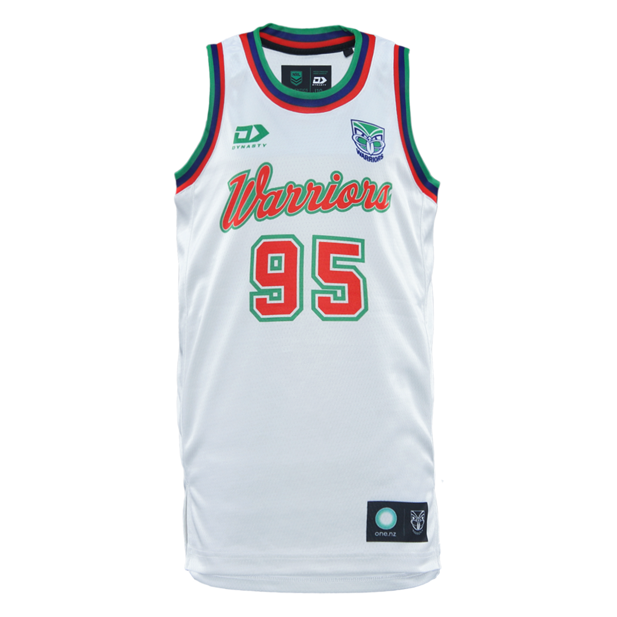 2026 NZ Warriors Junior Basketball Singlet  - White