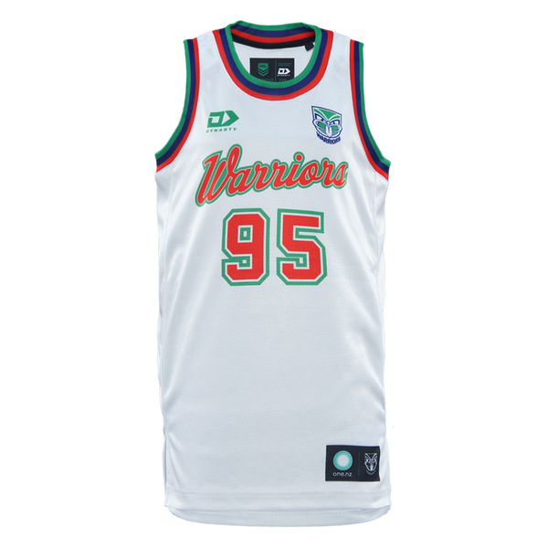 2026 NZ Warriors Junior Basketball Singlet  - White