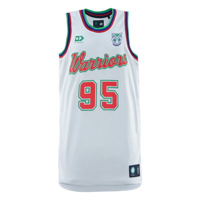 2026 NZ Warriors Mens Basketball Singlet  - White