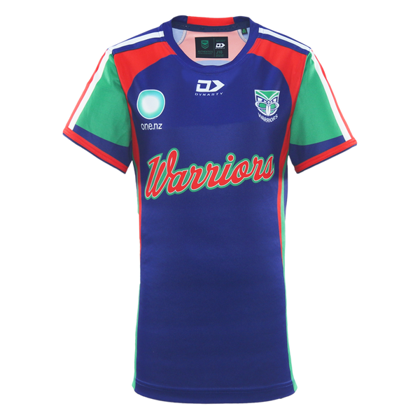 2026 NZ Warriors Junior Warm Up Tee - Blue