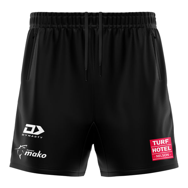 2026 Tasman Mako Rugby Adults Black Gym Short