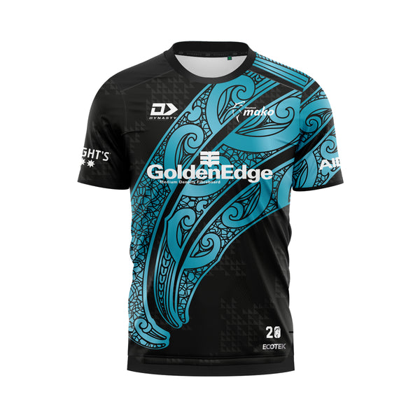 2026 Tasman Mako Rugby Adults Black Training Tee