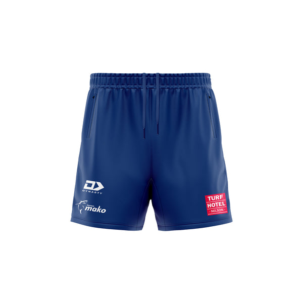 2026 Tasman Mako Rugby Adults Blue Gym Short