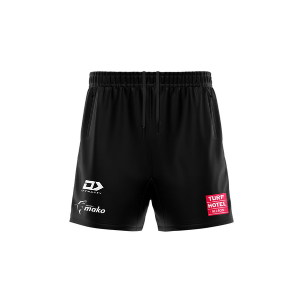 2026 Tasman Mako Rugby Adults Black Gym Short