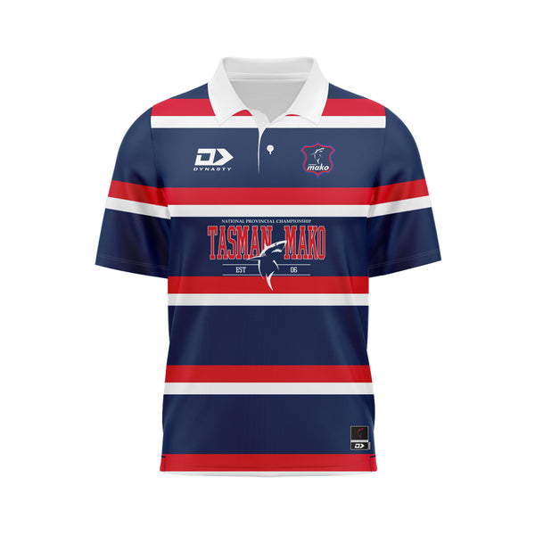 2026 Tasman Mako Rugby Adults Retro Polycotton Jersey