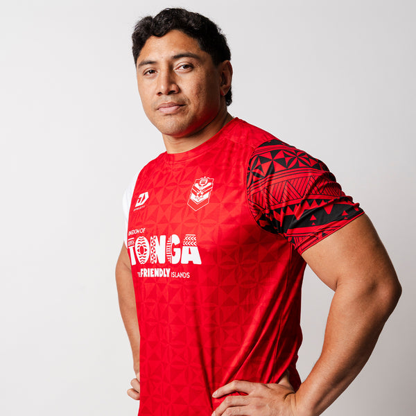 Tonga Rugby League Adults Training Tee - Red