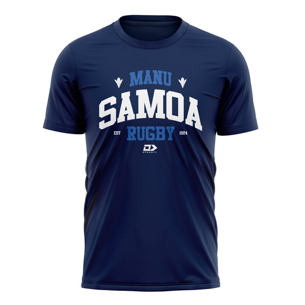 2025 Lakapi Samoa Mens Cotton Graphic Tee - Navy