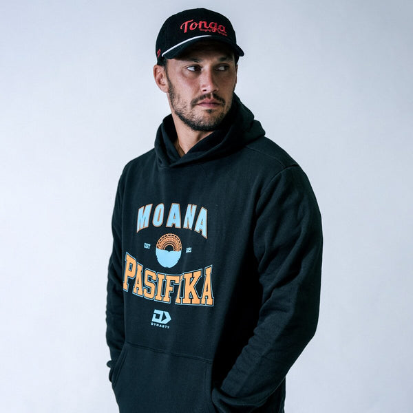 2026 Moana Pasifika Mens Graphic Hoodie - Black
