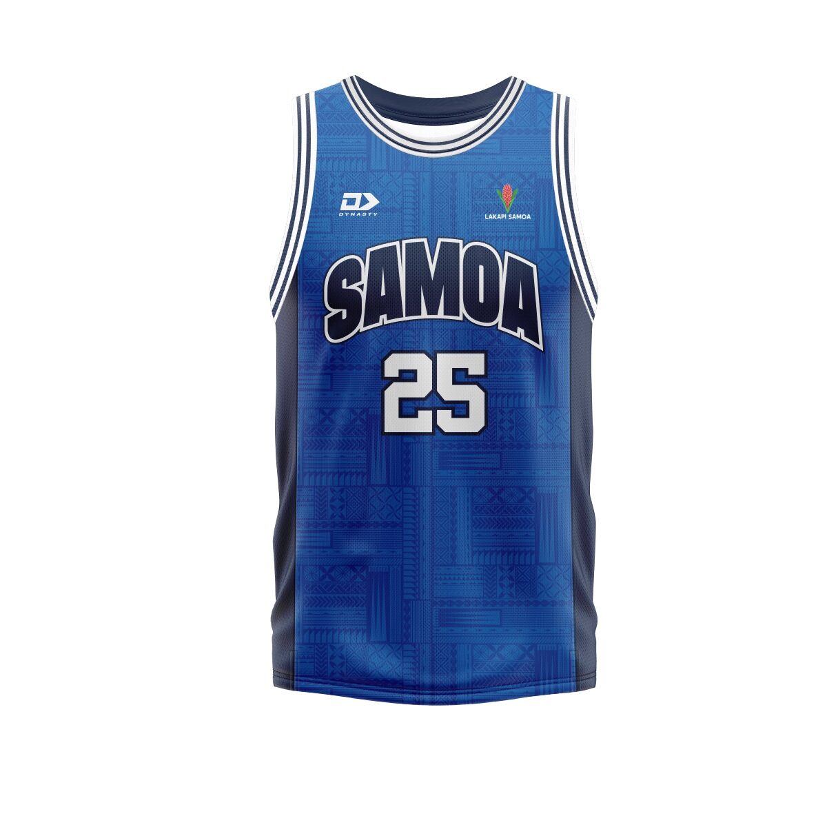 2025 Lakapi Samoa Junior Basketball Singlet - Blue