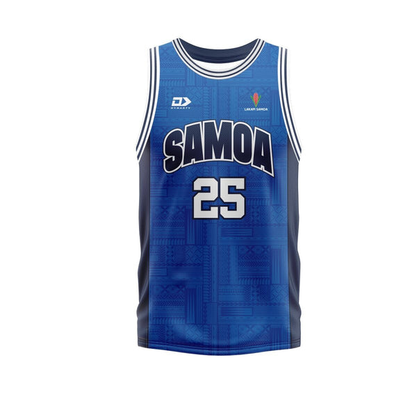 2025 Lakapi Samoa Junior Basketball Singlet - Blue