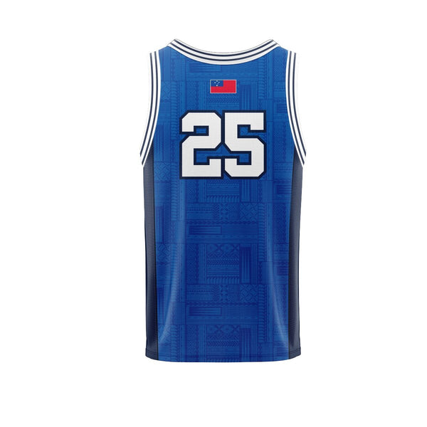 2025 Lakapi Samoa Junior Basketball Singlet - Blue