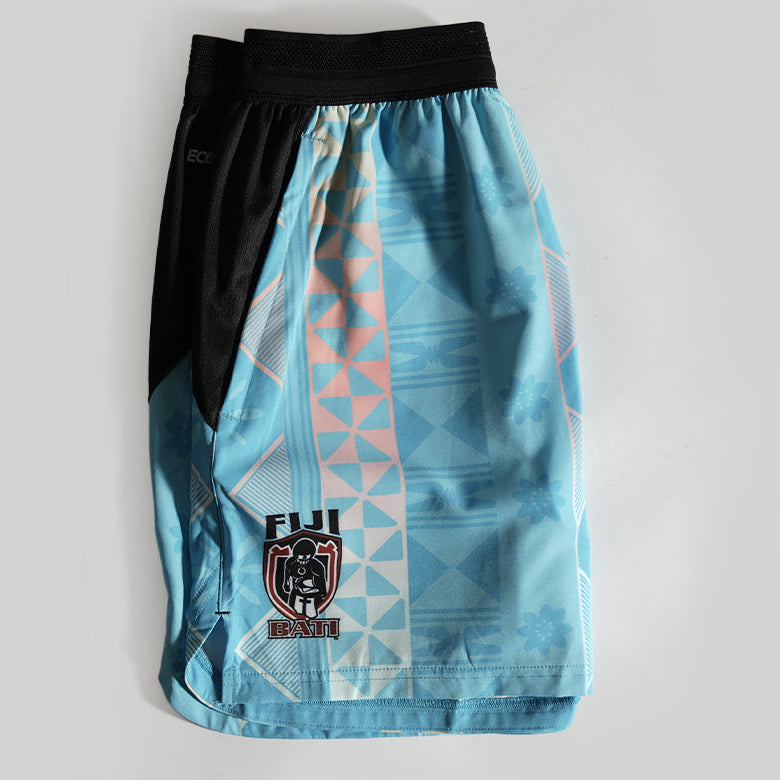 Fiji Bati Adults Gym Short - Cyan