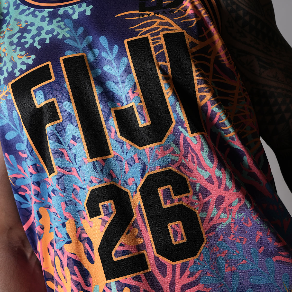 Fiji Bati Juniors Captain's Run Basketball Singlet