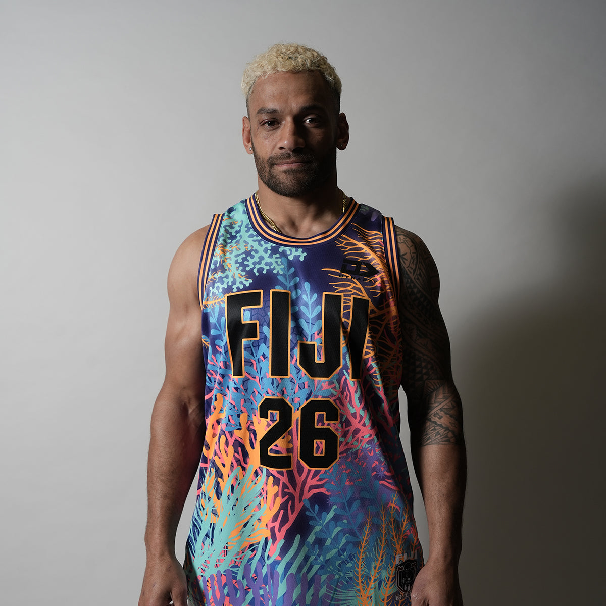 Fiji Bati Adults Captain's Run Basketball Singlet
