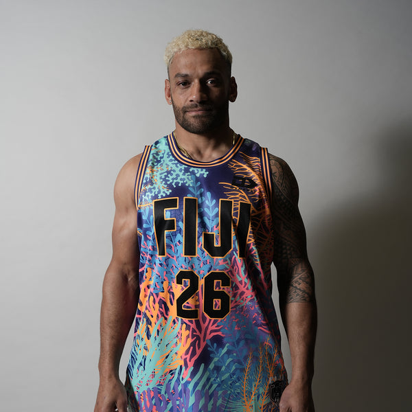 Fiji Bati Adults Captain's Run Basketball Singlet