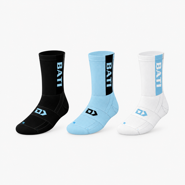 Fiji Bati 3 Pack Gel Gripper Crew Sock