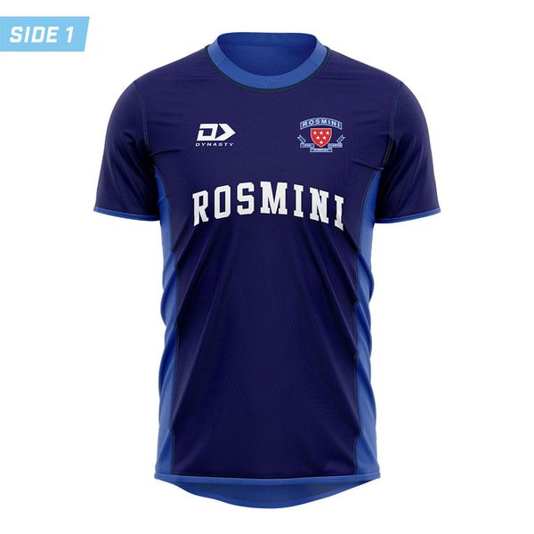 Rosmini College Junior Reversible PE Tee - Navy Curran