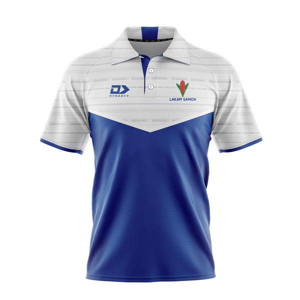 2021 Lakapi Samoa Mens Media Polo - White